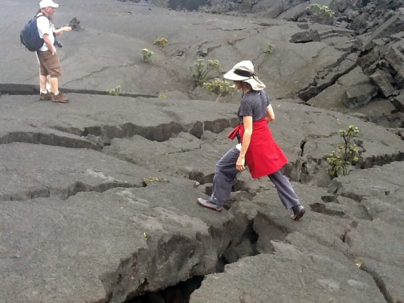 On the floor of Kīlauea Iki