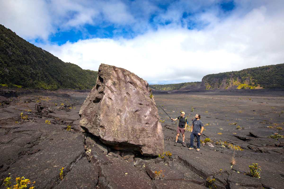 Boulder on the crater floor