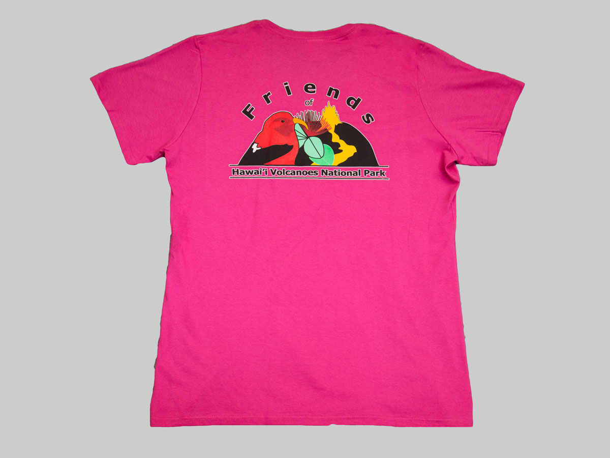 Ladies Tee - Sangria - Friends of Hawai‘i Volcanoes National Park